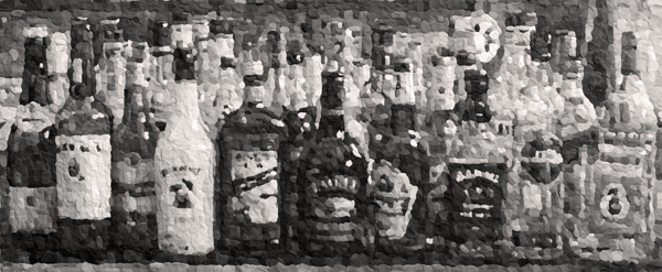 henrikjacob_bottles homebar-2011-38x90cm-knete